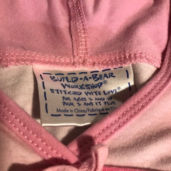 Build A Bear Workshop Brown Teddy Bear In Pink Hoodie Plush Toy 14" - Picture 8 of 16